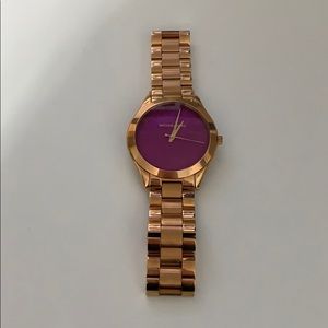 Micheal Kors Watch - Purple/Rose Gold